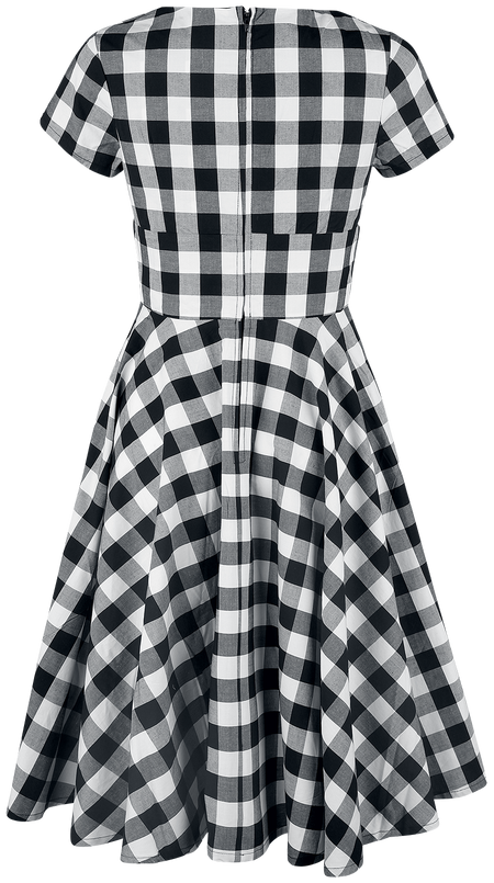 Robe mi-longue Rockabilly de Hell Bunny - Robe Années 50 Victorine - M à XL - pour Femme - noir/blanc - hell bunny - View 2