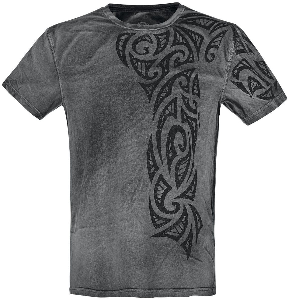 T-Shirt Manches courtes  de Outer Vision - Gothic Tattoo - S à 3XL - pour Homme - gris - Outer Vision