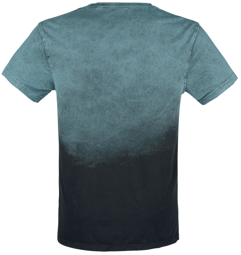 T-Shirt Manches courtes  de Outer Vision - Tattoo Vagues - L à 4XL - pour Homme - turquoise - Outer Vision - View 2