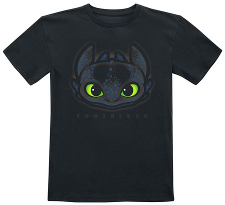 T-shirt  de Dragons - Enfants - Krokmou - 104 à 152 - pour filles & garçonse - noir - Dragons