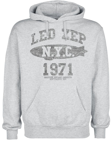 Sweat-shirt à capuche  de Led Zeppelin - LZ College - S à XL - pour Homme - gris - Led Zeppelin