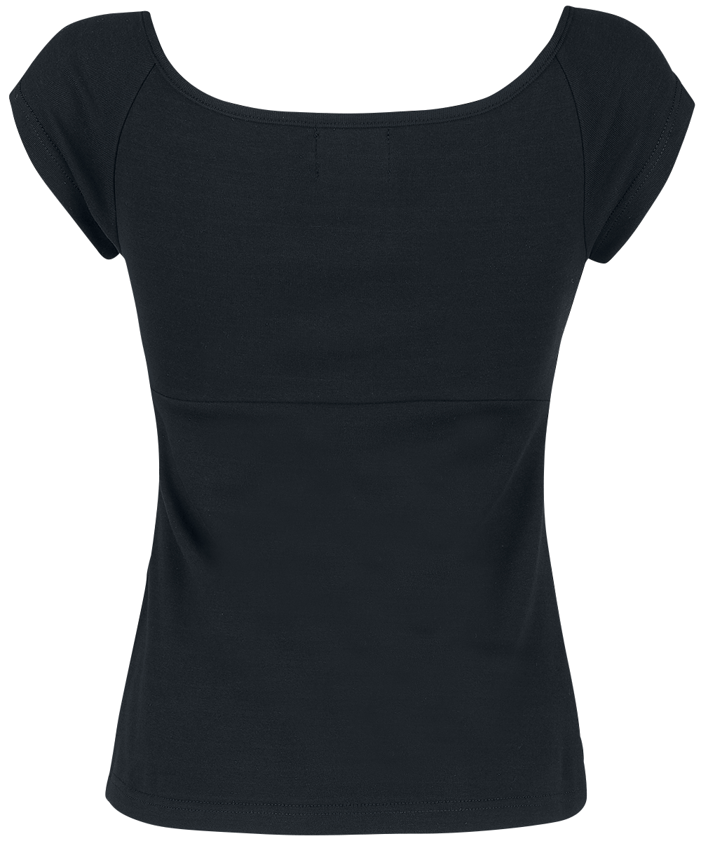 T-Shirt Manches courtes Rockabilly de Hell Bunny - Haut Belladonna - XS à XL - pour Femme - noir - hell bunny - View 2
