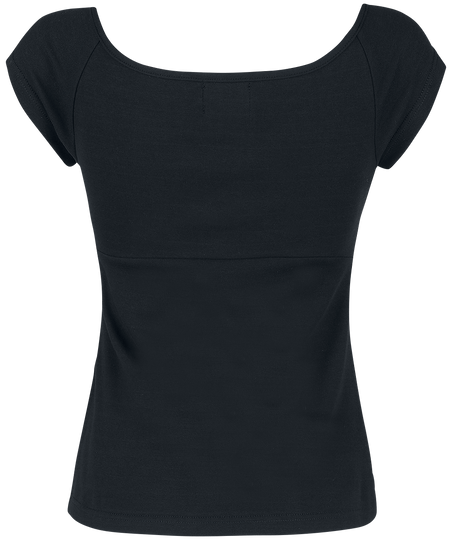 T-Shirt Manches courtes Rockabilly de Hell Bunny - Haut Belladonna - XS à XL - pour Femme - noir - hell bunny - View 2