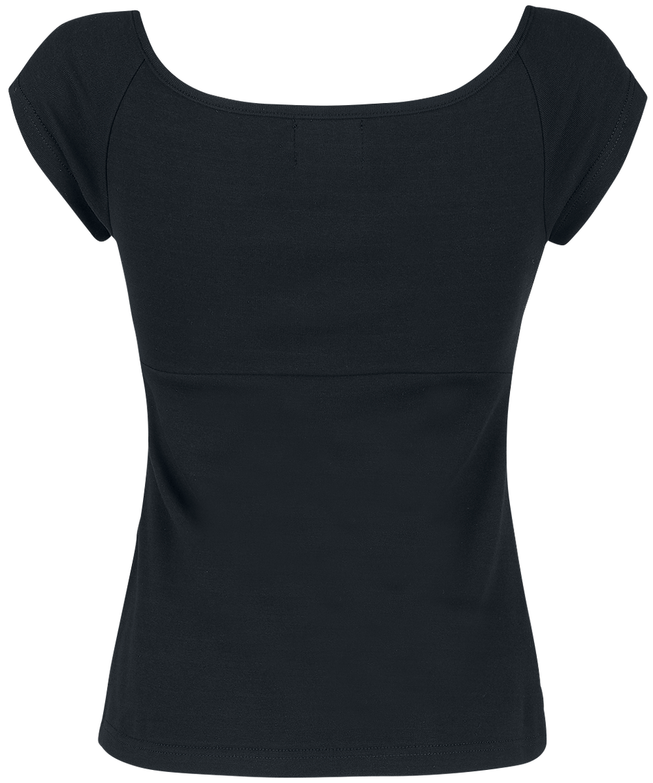 T-Shirt Manches courtes Rockabilly de Hell Bunny - Haut Belladonna - XS à XL - pour Femme - noir - hell bunny - View 2