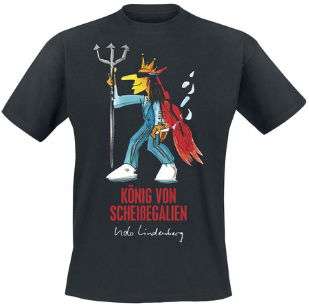 T-Shirt Manches courtes  de Udo Lindenberg - König T-Shirt - M à L - pour Homme - noir - Udo Lindenberg