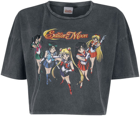T-Shirt Manches courtes  de Sailor Moon - Group - XS à 3XL - pour Femme - noir - Sailor Moon
