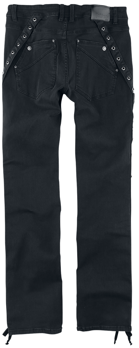 Jean Gothic de Gothicana by EMP - Pete - W30L32 à W40L34 - pour Homme - noir - Gothicana by EMP - View 2