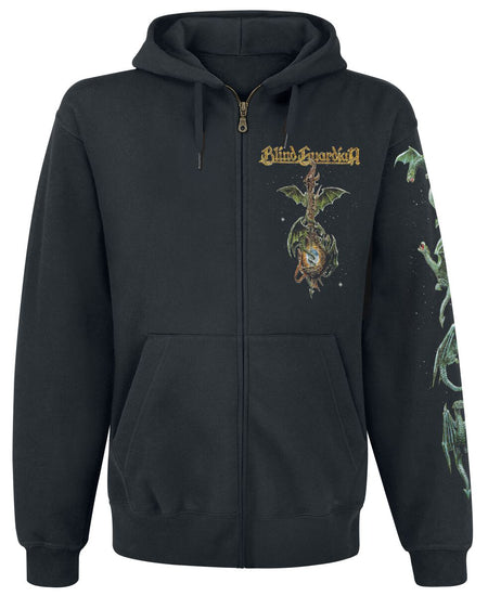 Sweat-shirt zippé à capuche  de Blind Guardian - Imagination From The Other Side - Guitar - S à XXL - pour Homme - noir - Blind Guardian