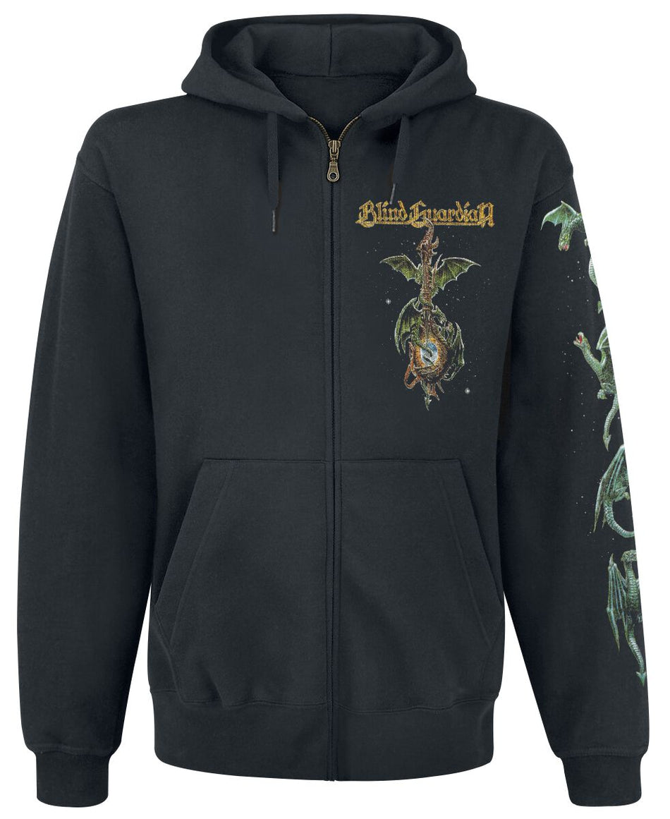 Sweat-shirt zippé à capuche  de Blind Guardian - Imagination From The Other Side - Guitar - S à XXL - pour Homme - noir - Blind Guardian
