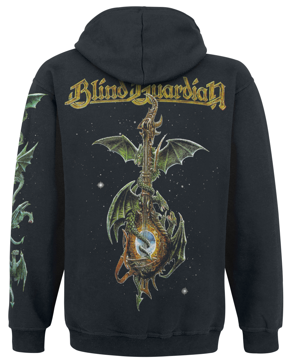 Sweat-shirt zippé à capuche  de Blind Guardian - Imagination From The Other Side - Guitar - S à XXL - pour Homme - noir - Blind Guardian - View 2