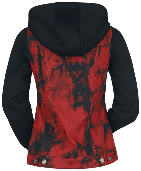 Veste en Jean  de RED by EMP - Denim Soul - S à 3XL - pour Femme - noir/rouge - RED by EMP - View 2