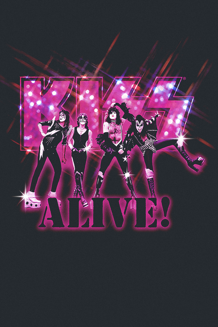 T-Shirt Manches courtes  de Kiss - Alive Pink Glitter - S à XL - pour Femme - noir - Kiss - View 2