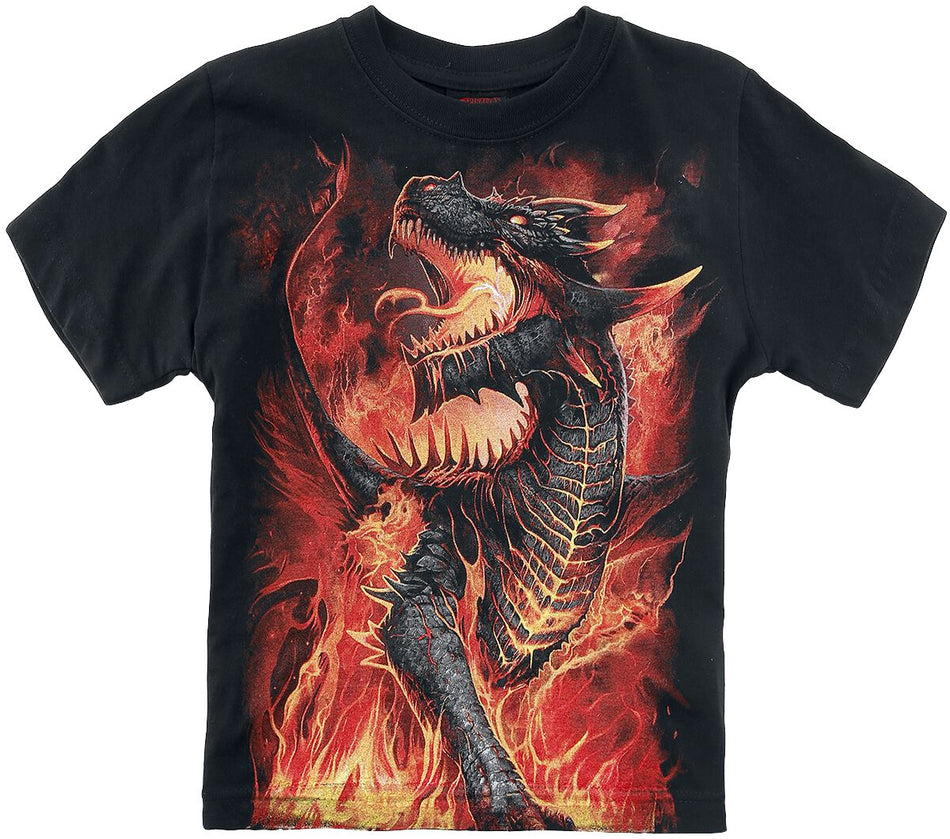 T-shirt  de Spiral - Enfants - Draconis - 116/122 à 176 - pour garçons - noir - Spiral