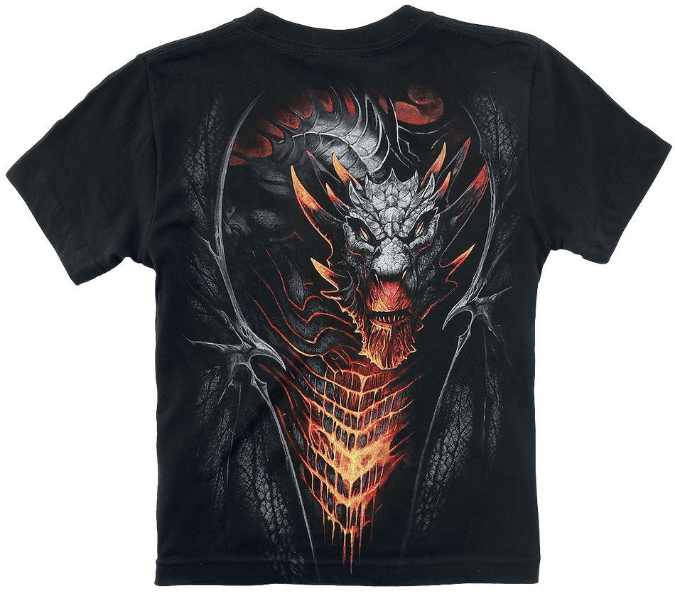 T-shirt  de Spiral - Enfants - Draconis - 116/122 à 176 - pour garçons - noir - Spiral - View 2