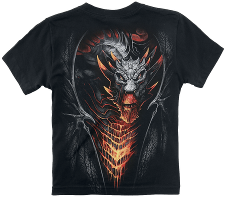 T-shirt  de Spiral - Enfants - Draconis - 116/122 à 176 - pour garçons - noir - Spiral - View 2