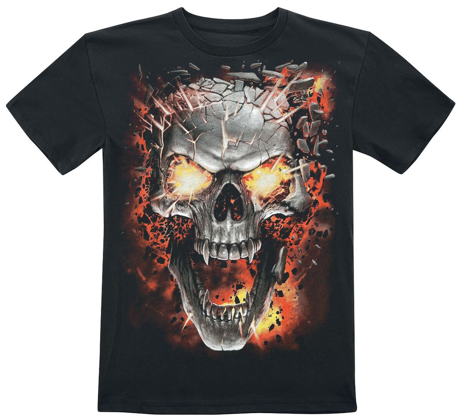 T-shirt  de Spiral - Enfants - Skull Blast - 116/122 à 176 - pour garçons - noir - Spiral