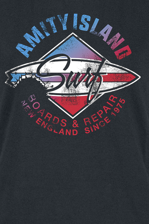 T-Shirt Manches courtes  de Jaws - Amity Island - L à XXL - pour Femme - noir - Jaws - View 2