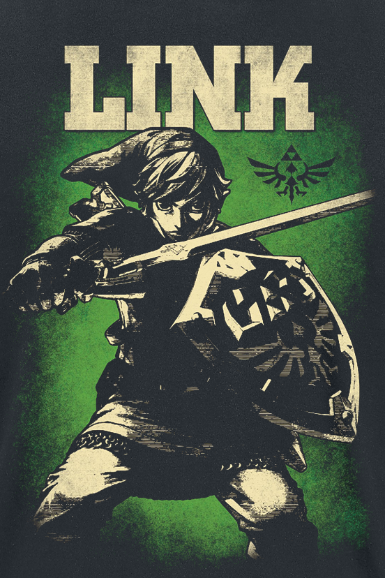 T-Shirt Manches courtes Gaming de The Legend Of Zelda - Link - Hero Of Hyrule - M à XL - pour Homme - noir - The Legend Of Zelda - View 2