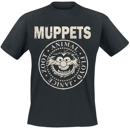 T-Shirt Manches courtes  de Le Muppet Show - Animal - Rock ´n Roll - S à XXL - pour Homme - noir - Le Muppet Show