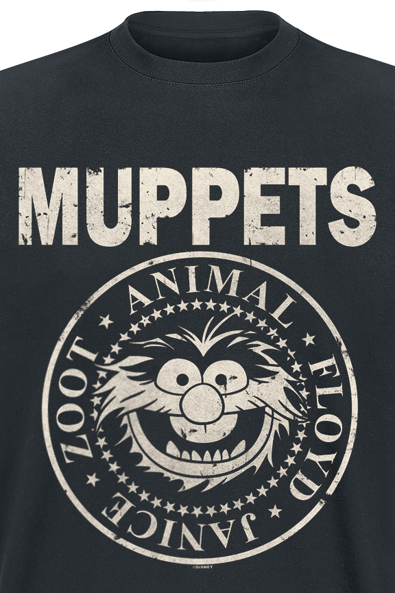 T-Shirt Manches courtes  de Le Muppet Show - Animal - Rock ´n Roll - S à XXL - pour Homme - noir - Le Muppet Show - View 2