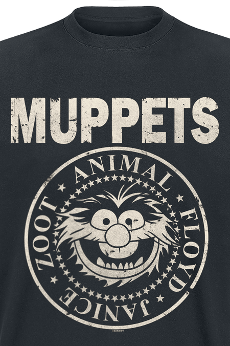 T-Shirt Manches courtes  de Le Muppet Show - Animal - Rock ´n Roll - S à XXL - pour Homme - noir - Le Muppet Show - View 2