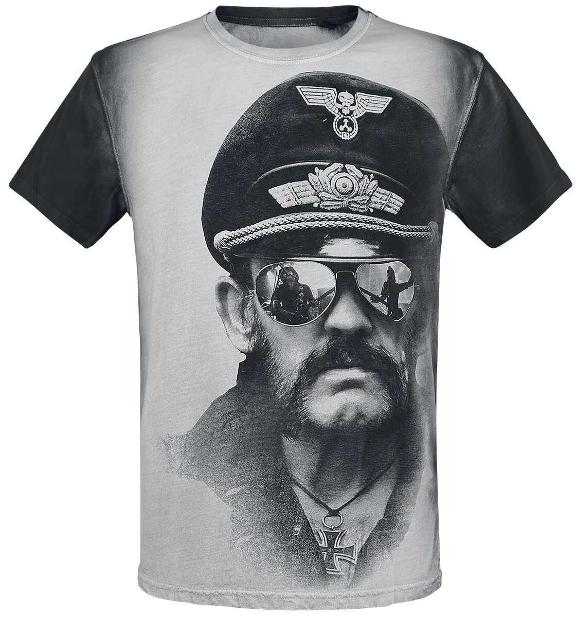 T-Shirt Manches courtes  de Lemmy - Kilmister Side - S à XXL - pour Homme - blanc cassé/gris - Lemmy