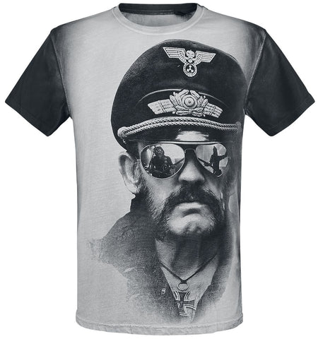 T-Shirt Manches courtes  de Lemmy - Kilmister Side - S à XXL - pour Homme - blanc cassé/gris - Lemmy