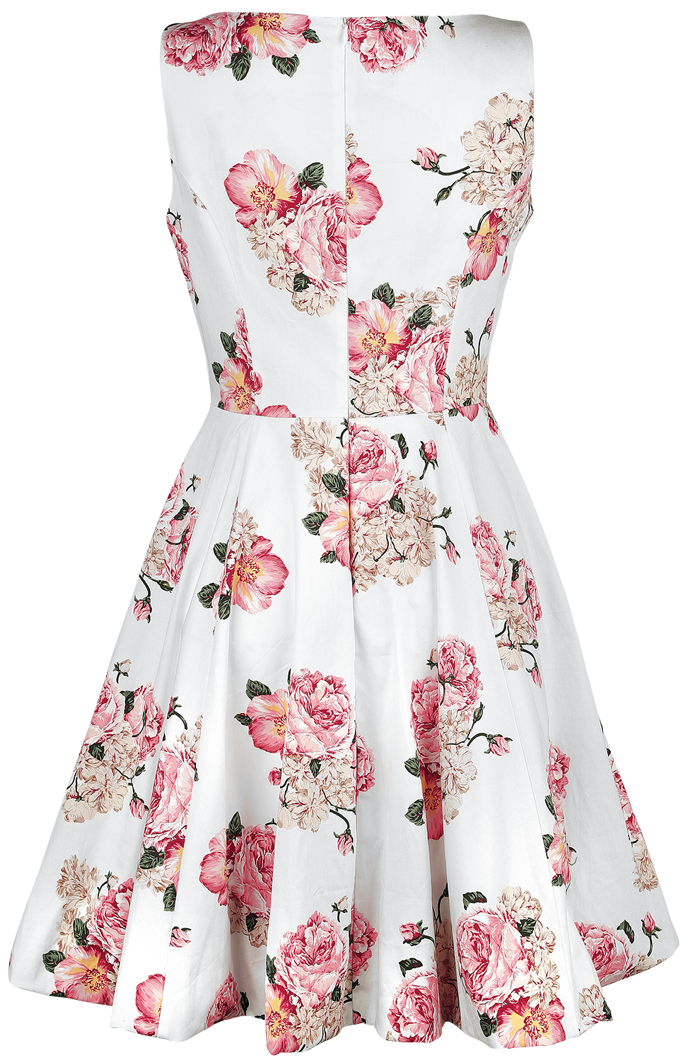 Robe mi-longue Rockabilly de H&R London - Robe Swing Taraneh - XS à 6XL - pour Femme - blanc/rose - H&R London - View 2