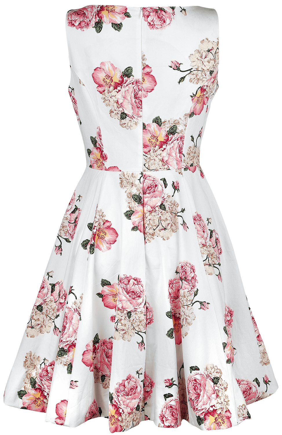 Robe mi-longue Rockabilly de H&R London - Robe Swing Taraneh - XS à 6XL - pour Femme - blanc/rose - H&R London - View 2