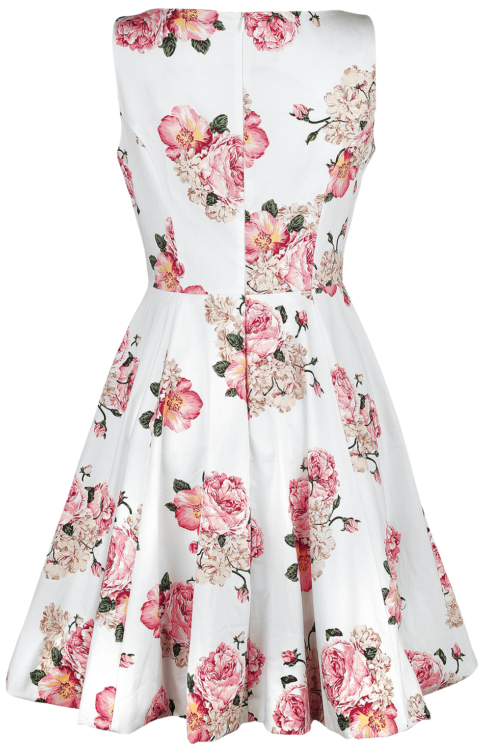 Robe mi-longue Rockabilly de H&R London - Robe Swing Taraneh - XS à 6XL - pour Femme - blanc/rose - H&R London - View 2