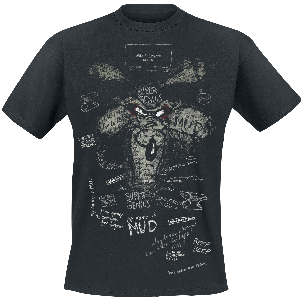 T-Shirt Manches courtes  de Looney Tunes - S à 4XL - pour Homme - noir - Looney Tunes - View 2