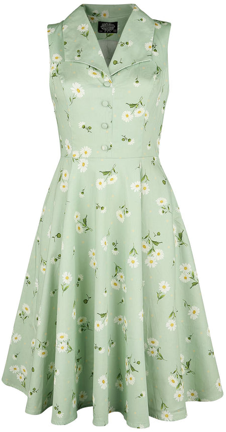Robe mi-longue Rockabilly de H&R London - Robe Swing Timea - XS à 6XL - pour Femme - menthe - H&R London