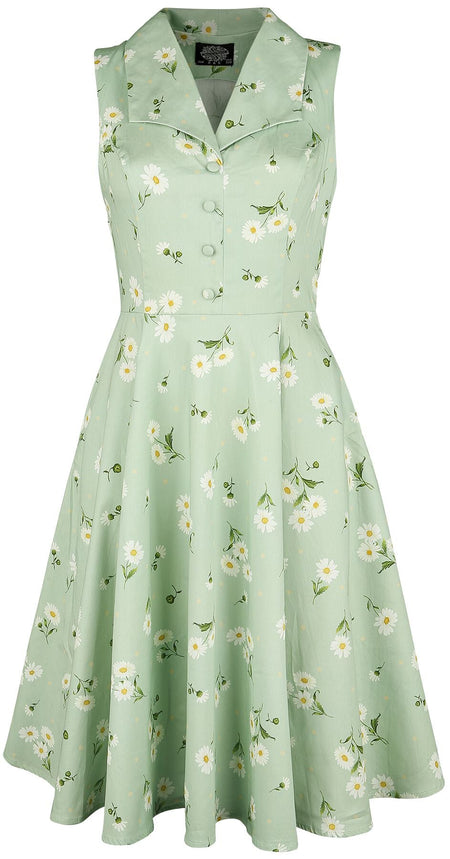 Robe mi-longue Rockabilly de H&R London - Robe Swing Timea - XS à 6XL - pour Femme - menthe - H&R London