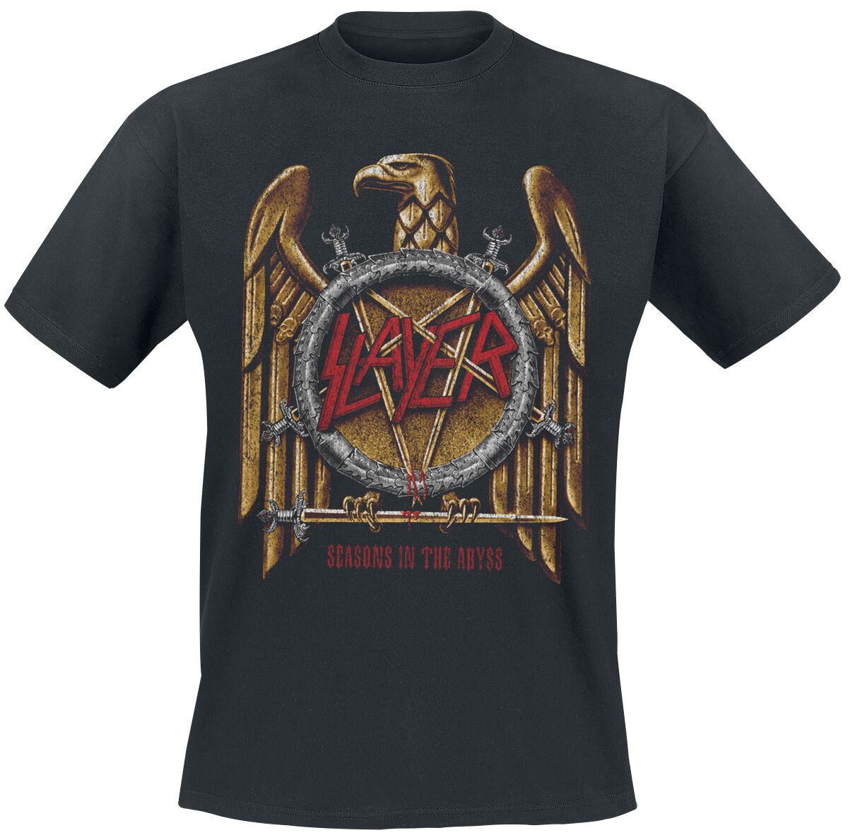 T-Shirt Manches courtes  de Slayer - Seasons Gold Eagle - S à XXL - pour Homme - noir - Slayer