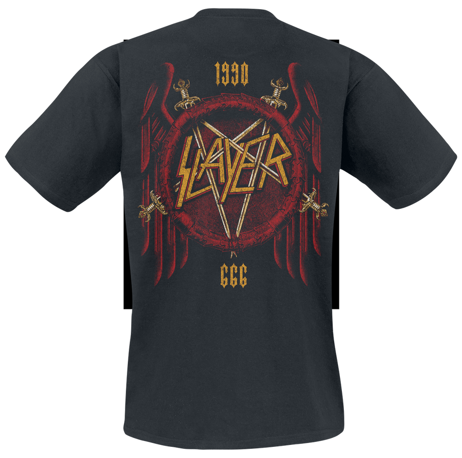 T-Shirt Manches courtes  de Slayer - Seasons Gold Eagle - S à 5XL - pour Homme - noir - Slayer - View 2