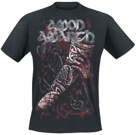 T-Shirt Manches courtes  de Amon Amarth - Raise Your Horns - S à M - pour Homme - noir - Amon Amarth
