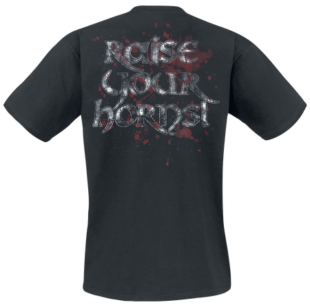 T-Shirt Manches courtes  de Amon Amarth - Raise Your Horns - S à M - pour Homme - noir - Amon Amarth - View 2