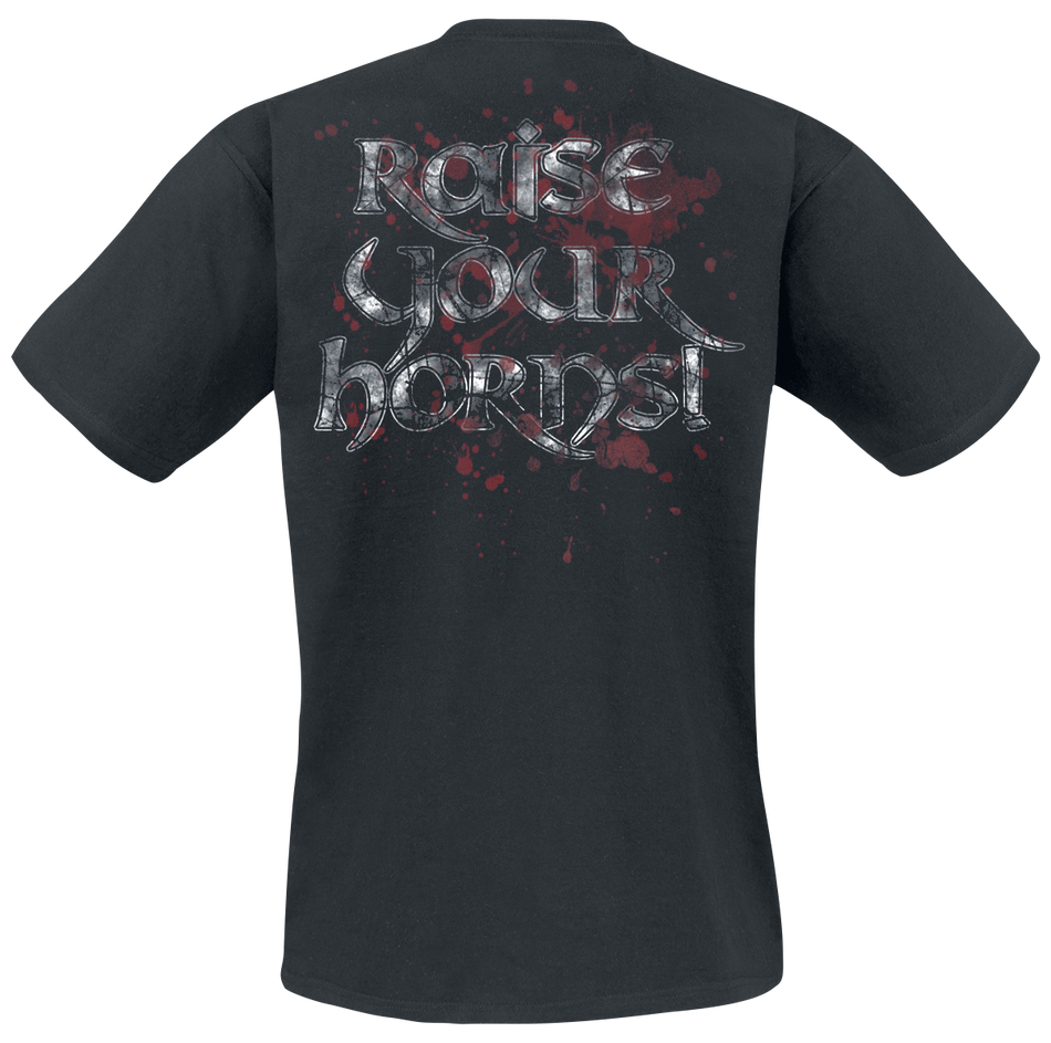 T-Shirt Manches courtes  de Amon Amarth - Raise Your Horns - S à 5XL - pour Homme - noir - Amon Amarth - View 2