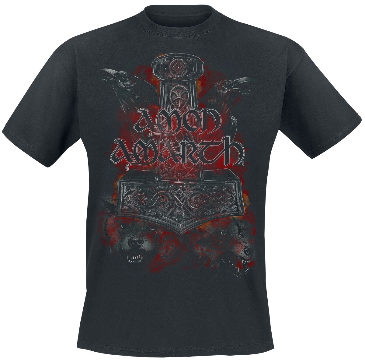 T-Shirt Manches courtes  de Amon Amarth - Crows And Wolves - S à 4XL - pour Homme - noir - Amon Amarth