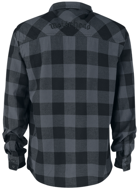 Chemise manches longues  de Motörhead - Brandit Bastards - Checkshirt - S à 5XL - pour Homme - noir/gris - Motörhead - View 2