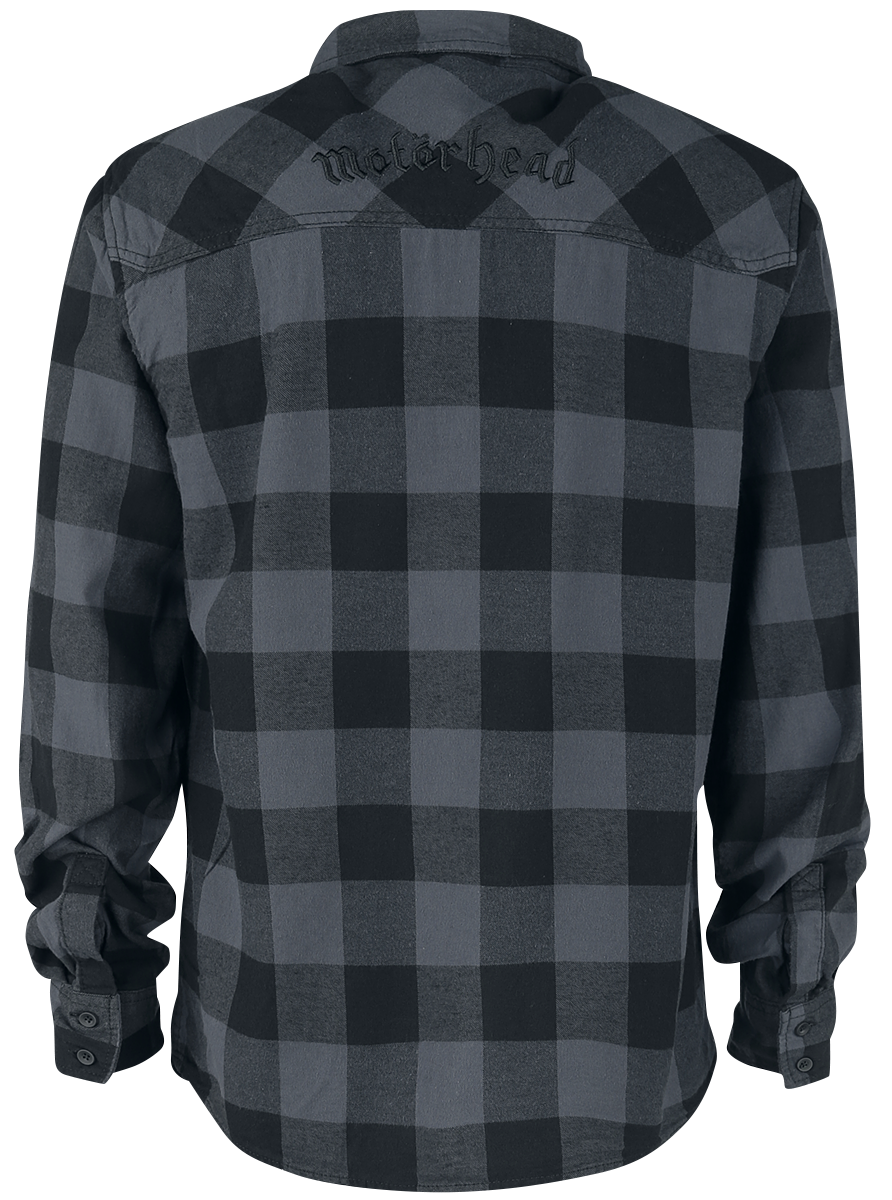 Chemise manches longues  de Motörhead - Brandit Bastards - Checkshirt - S à 5XL - pour Homme - noir/gris - Motörhead - View 2