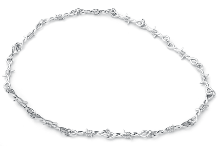 Collier Gothic de Urban Classics - Collier Barbelés - pour Unisexe - couleur argent - Urban Classics - View 2