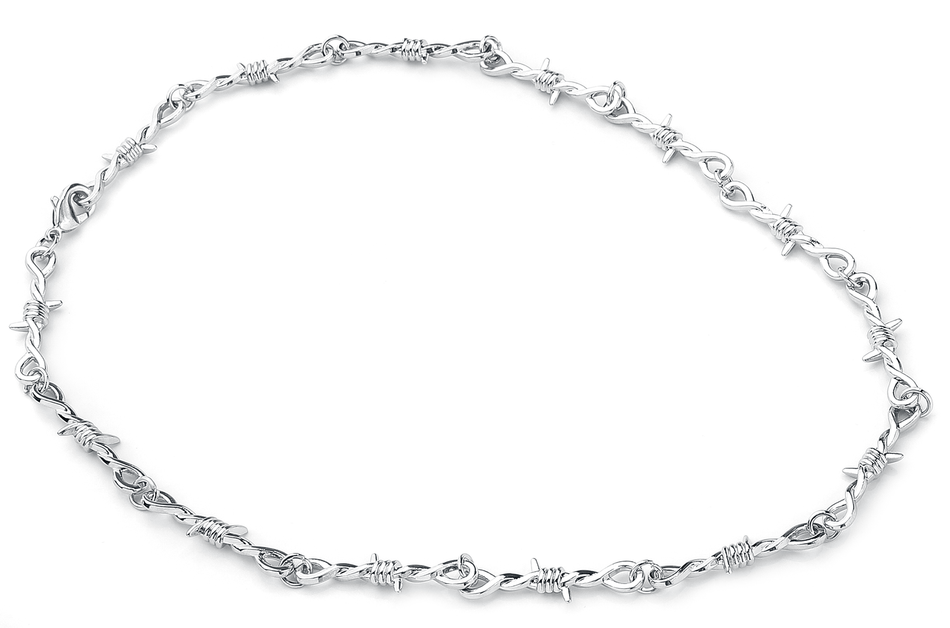 Collier Gothic de Urban Classics - Collier Barbelés - pour Unisexe - couleur argent - Urban Classics - View 2