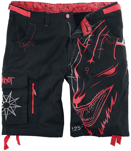 Short  de Slipknot - EMP Signature Collection - L à 3XL - pour Homme - noir/rouge - Slipknot