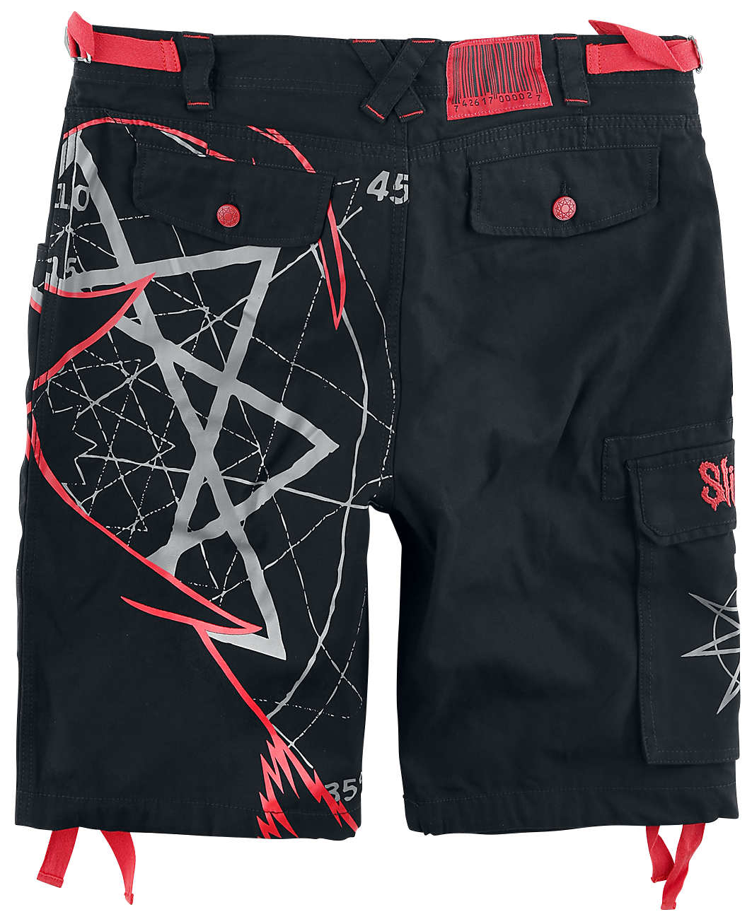 Short  de Slipknot - EMP Signature Collection - M à 3XL - pour Homme - noir/rouge - Slipknot - View 2