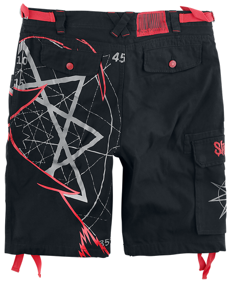 Short  de Slipknot - EMP Signature Collection - M à 3XL - pour Homme - noir/rouge - Slipknot - View 2