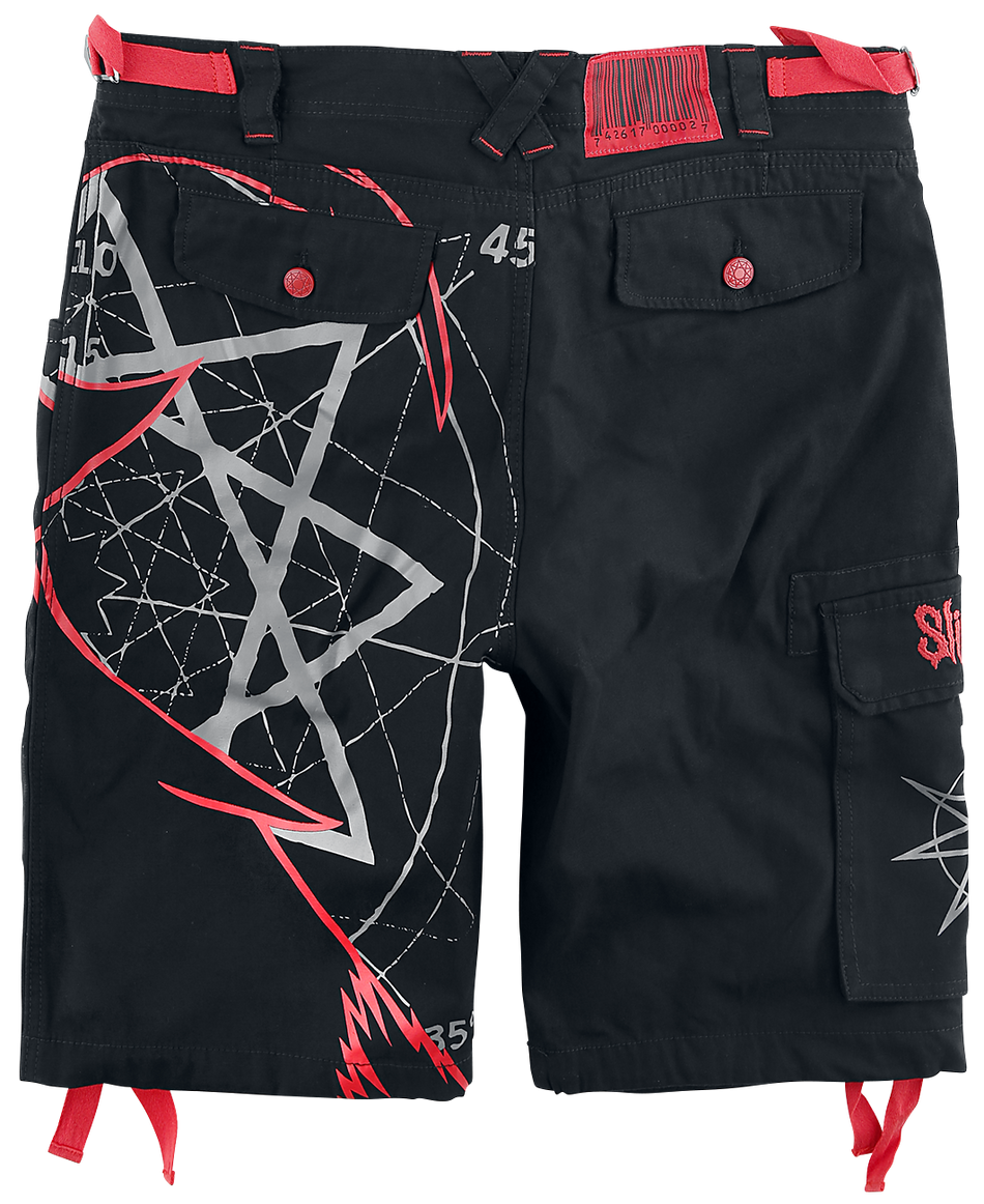 Short  de Slipknot - EMP Signature Collection - M à 3XL - pour Homme - noir/rouge - Slipknot - View 2