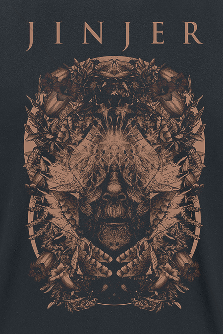 T-Shirt Manches courtes  de Jinjer - Noah's Flowers - S à XXL - pour Homme - noir - Jinjer - View 2