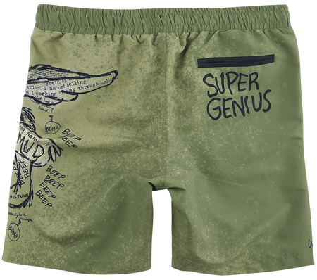 Short de bain  de Looney Tunes - Coyote - S à XXL - pour Homme - olive - Looney Tunes - View 2