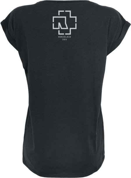T-Shirt Manches courtes  de Rammstein - Herzeleid Blume - S à 3XL - pour Femme - noir - Rammstein - View 2